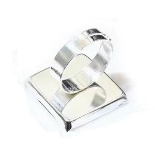 Verstelbare Ring Vierkant 20 mm - DIY Polymeerklei