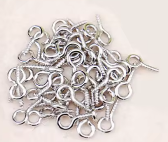 25x Schroefoogjes Zilver &ndash; 8mm