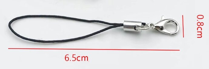 10x Zwarte Lanyard Straps met Karabijnhaak