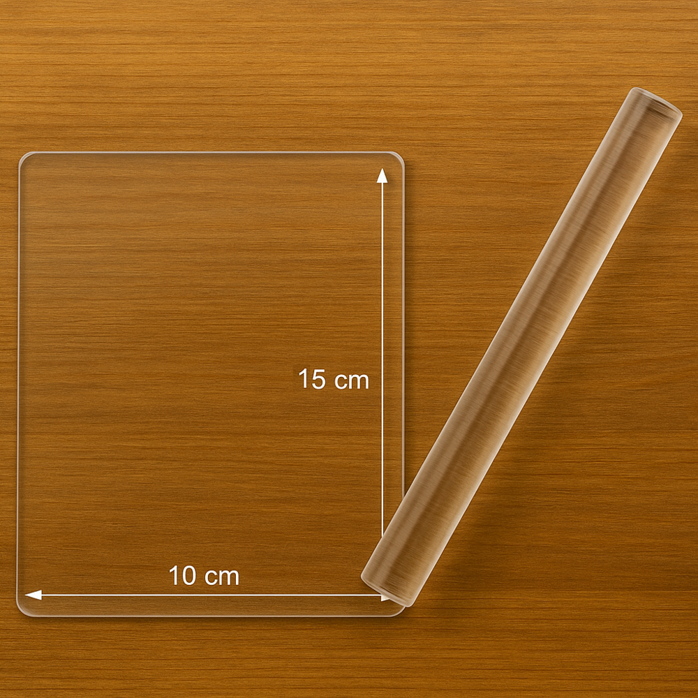 Polymeerklei Roller &amp; Acrylplaat Set