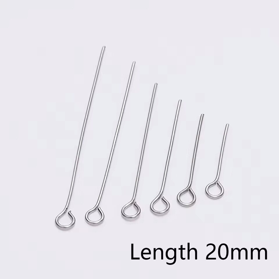 Kettelstifte Edelstahl 20mm mit &Ouml;se - 25 St&uuml;ck f&uuml;r Schmuck
