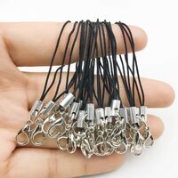 10x Zwarte Lanyard Straps met Karabijnhaak