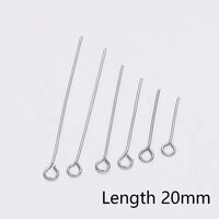 Kettelstifte Edelstahl 20mm mit &Ouml;se - 25 St&uuml;ck f&uuml;r Schmuck