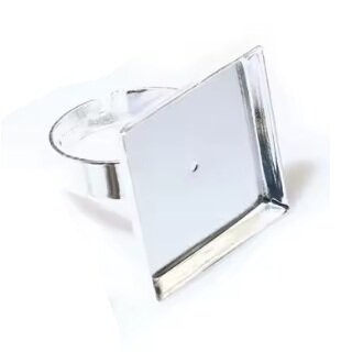 Verstelbare Ring Vierkant 20 mm - DIY Polymeerklei