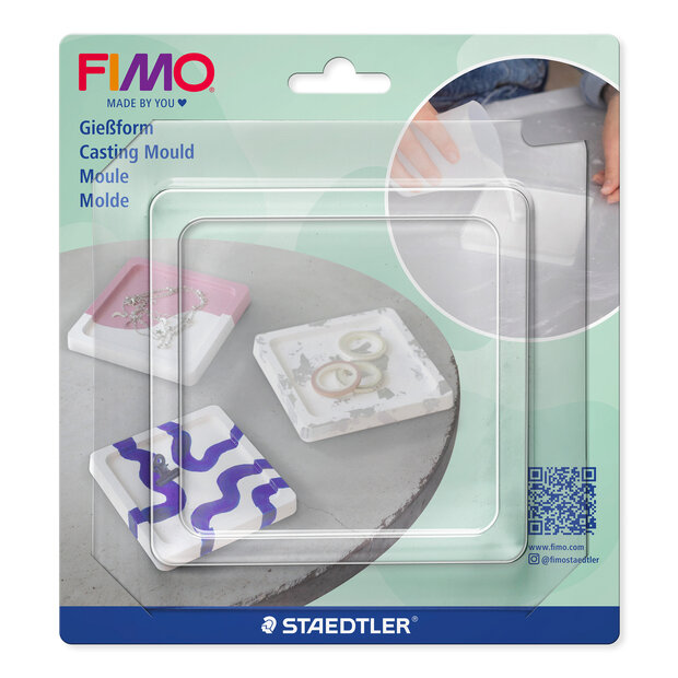 Fimo 8742 54 gietvorm vierkant van Fimo