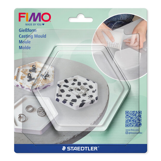 Fimo 8742 53 gietvorm hexagon van Fimo
