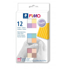 FIMO soft set met 12 halve blokken Brilliant