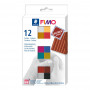 Fimo Leather effect material pack with 12 half blocks