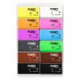 Fimo effect colour pack with 12 half blocks Neon