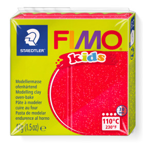 Fimo Kids nr. 212 Glitter Rood