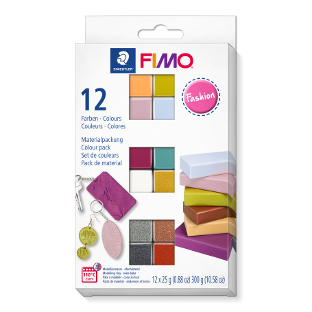 FIMO soft material pack with 12 half blocks Fashion
