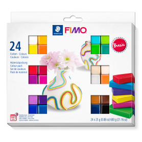 FIMO SOFT Pâte à modeler'Basic', kit de 24